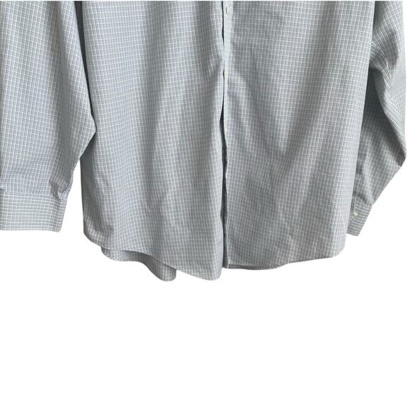 Brooks Brothers Mens Shirt XL Blue Checked Button Up Preppy Travel Officewear - Picture 10 of 13